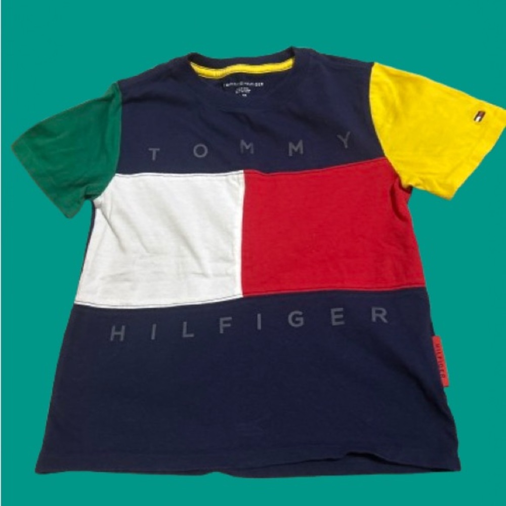 Tommy Hilfiger Kids Multicolor Block Tee - Red, Green, Yellow, Navy